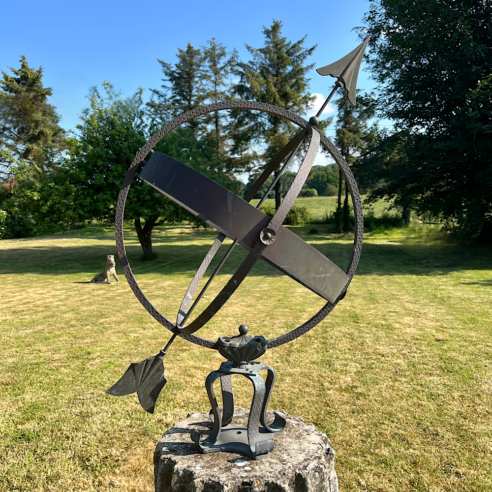 Armillary Sphere Sundial on Roman Column