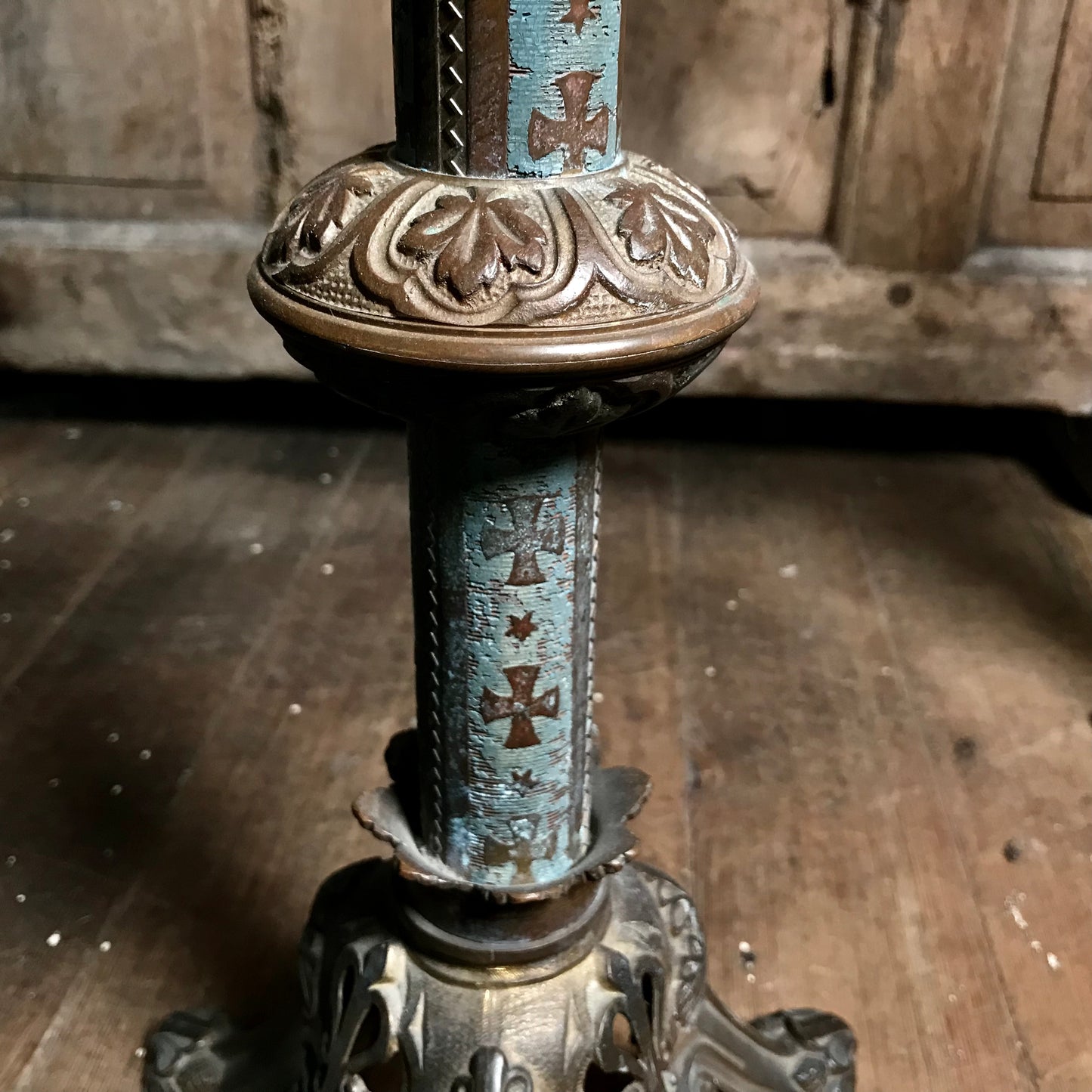 Pair of French Neo-Gothic Altar Candelabra c.1860