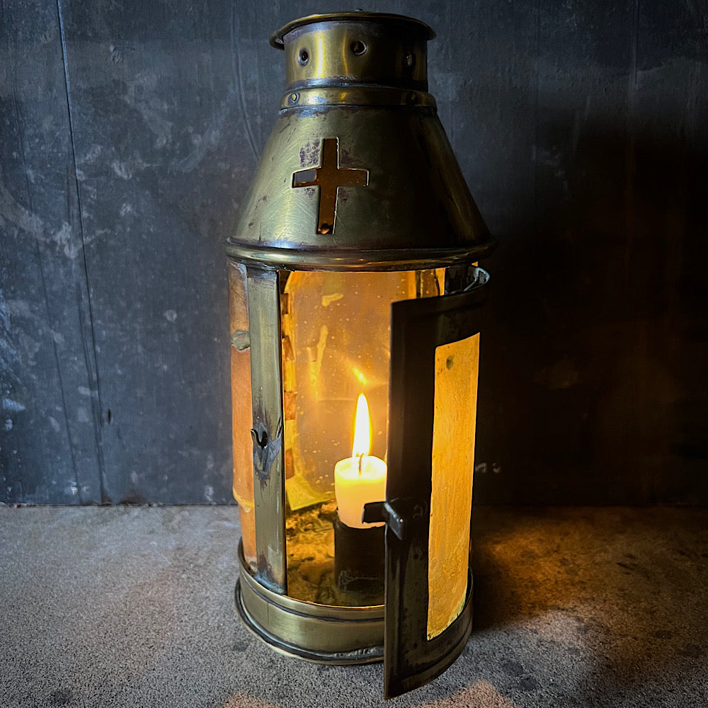 Ecclesiastical Brass and Horn ‘Lanthorn’ Lantern c.1700