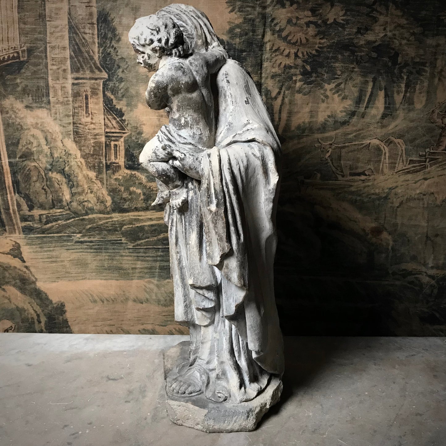 Limestone Virgin & Child Carving c.1640-1660