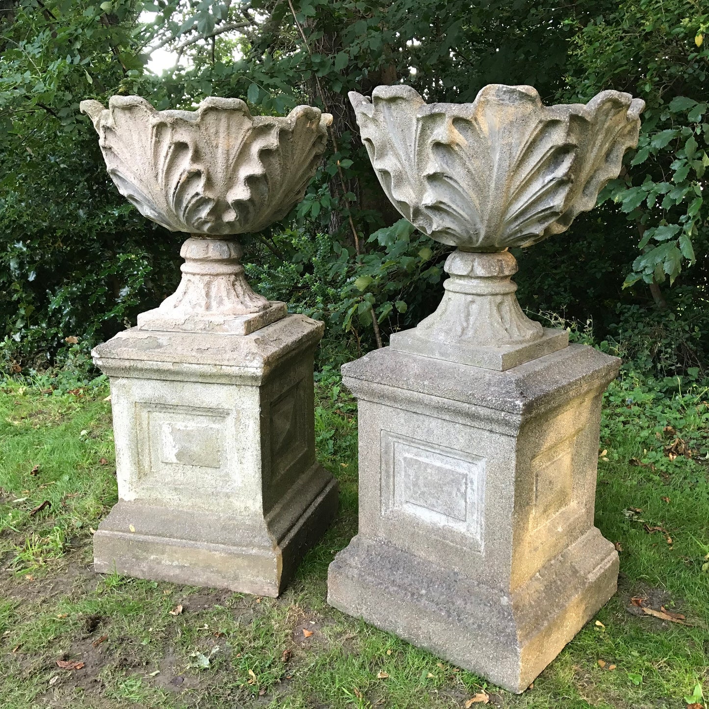 Acanthus Urns with Plinths c.1930