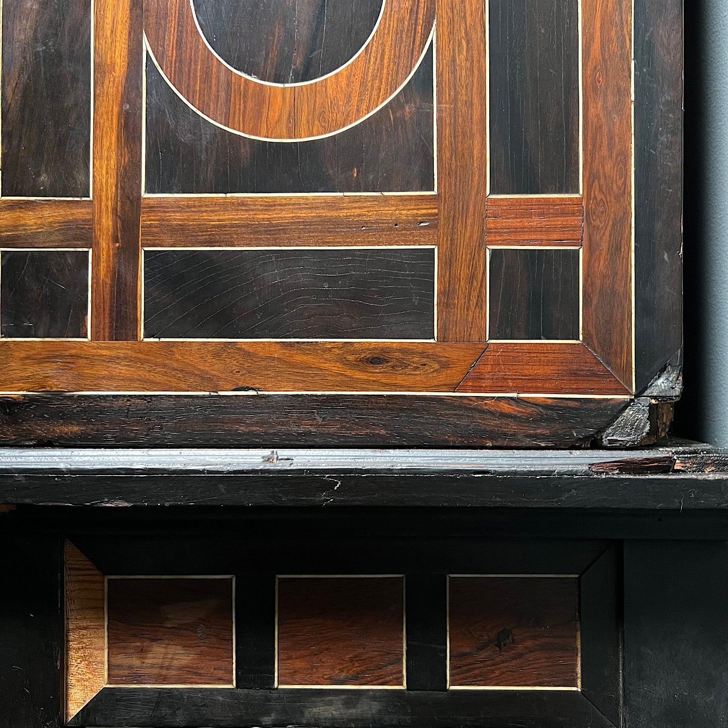 Italian Ebonised and Ivory Inlaid Cabinet on Stand c.1680