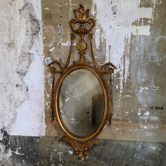 Late 19th Century Classical Style Oval Mirror