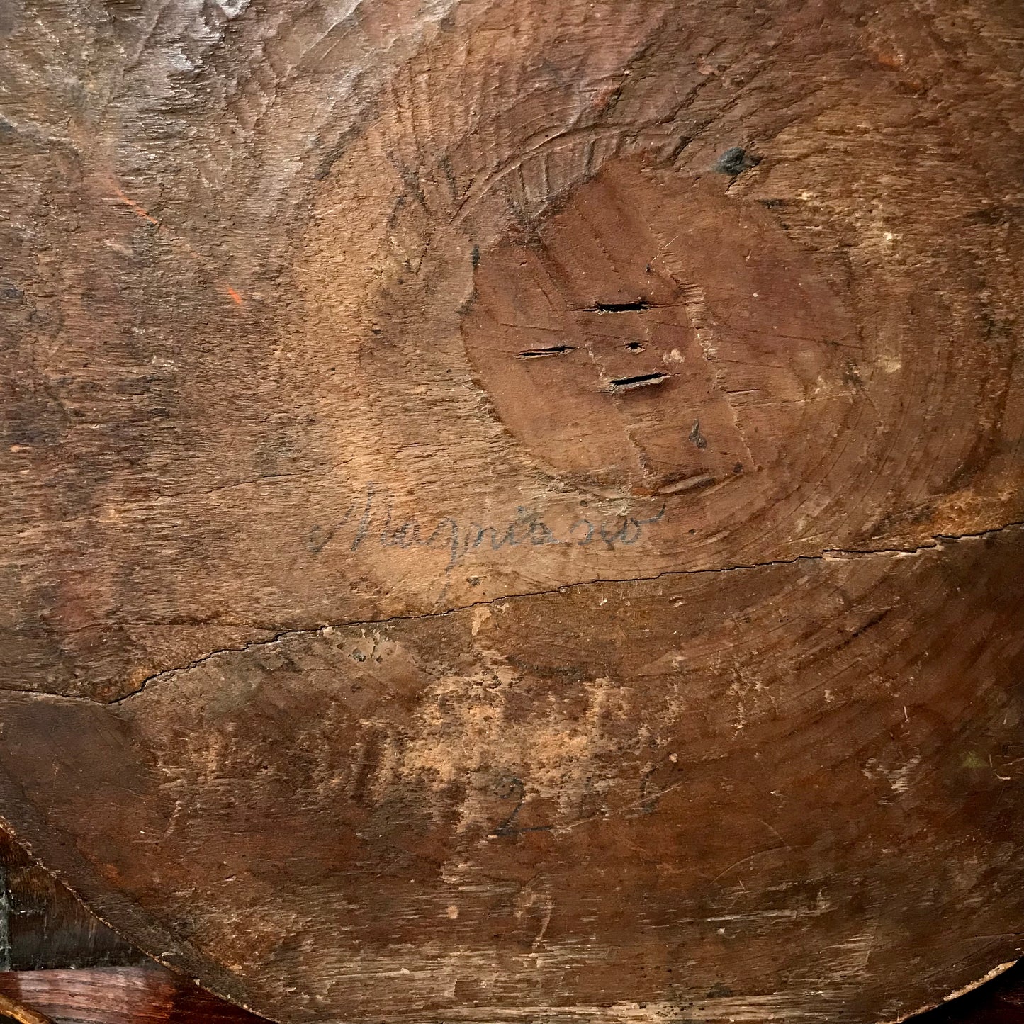 A Pair of Italian School Ebonised Tondos c.1740