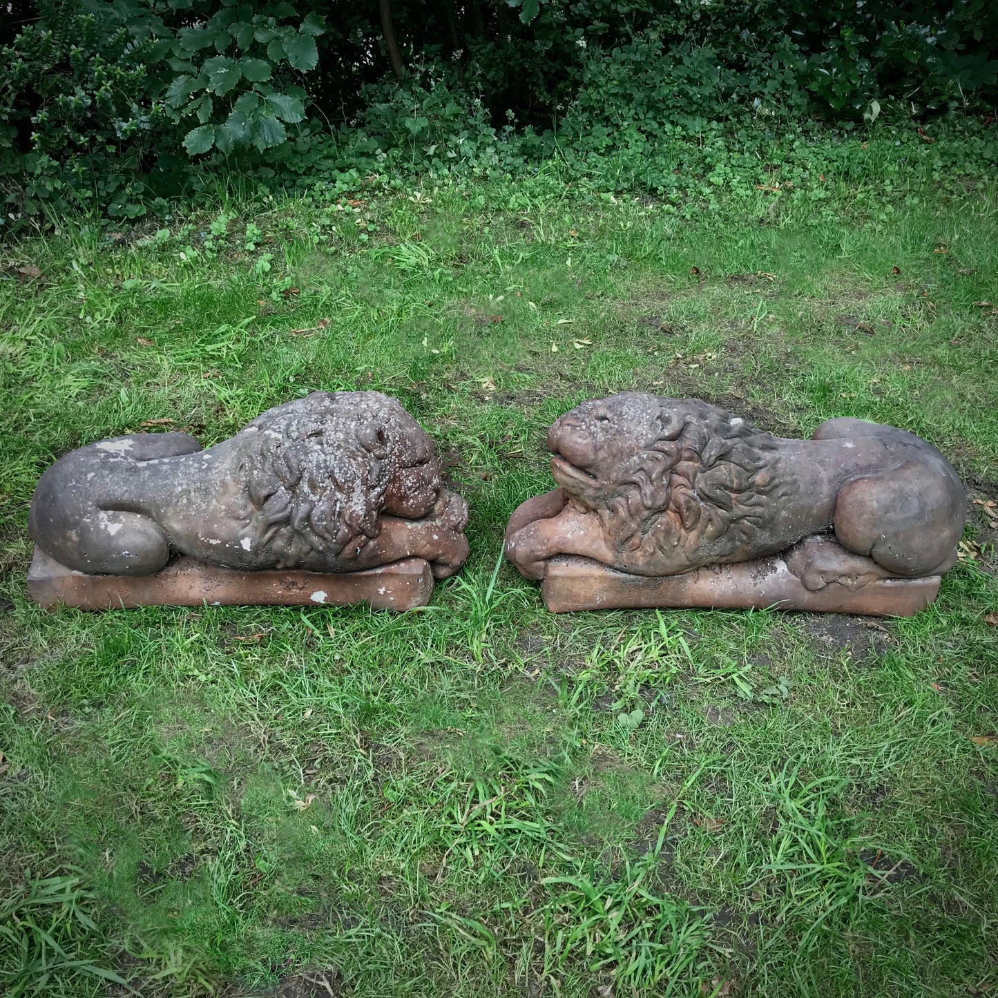 Pair of French Lions Late 20th Century