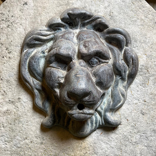 Large Stone Lion Wall Fountain c. 20th Century and Earlier