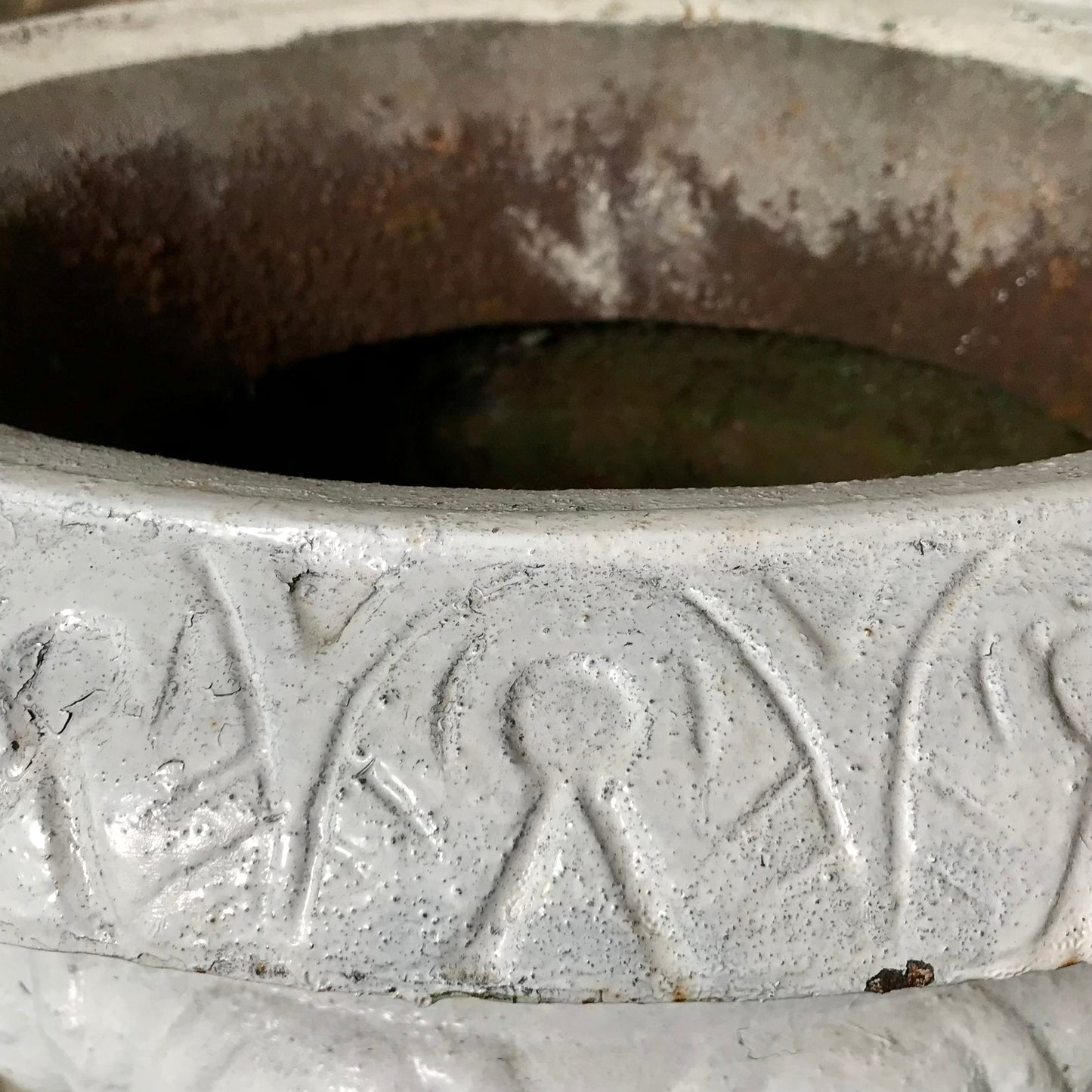 Pair of French Cast Iron Garden Urns c.1880