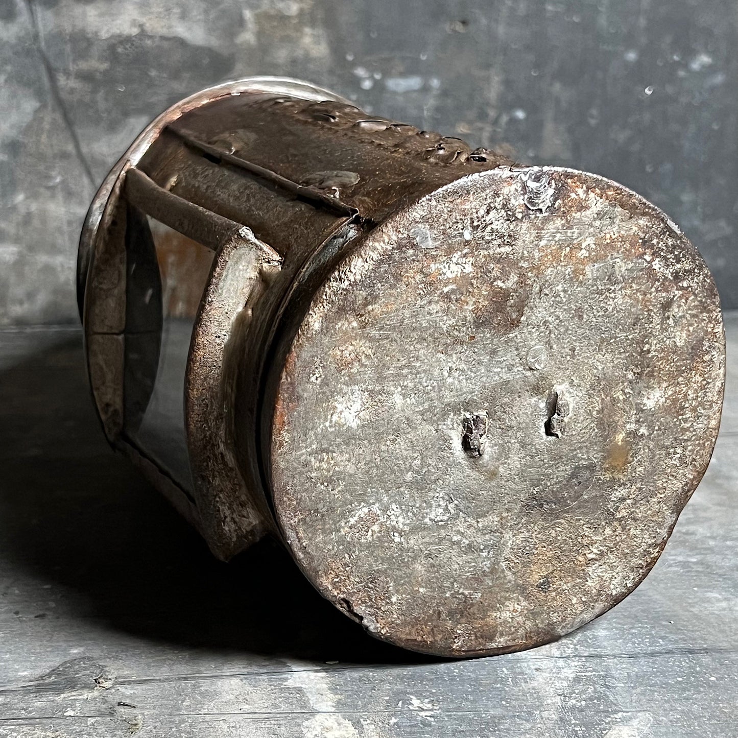 18th Century Iron Pendant Lantern Lg