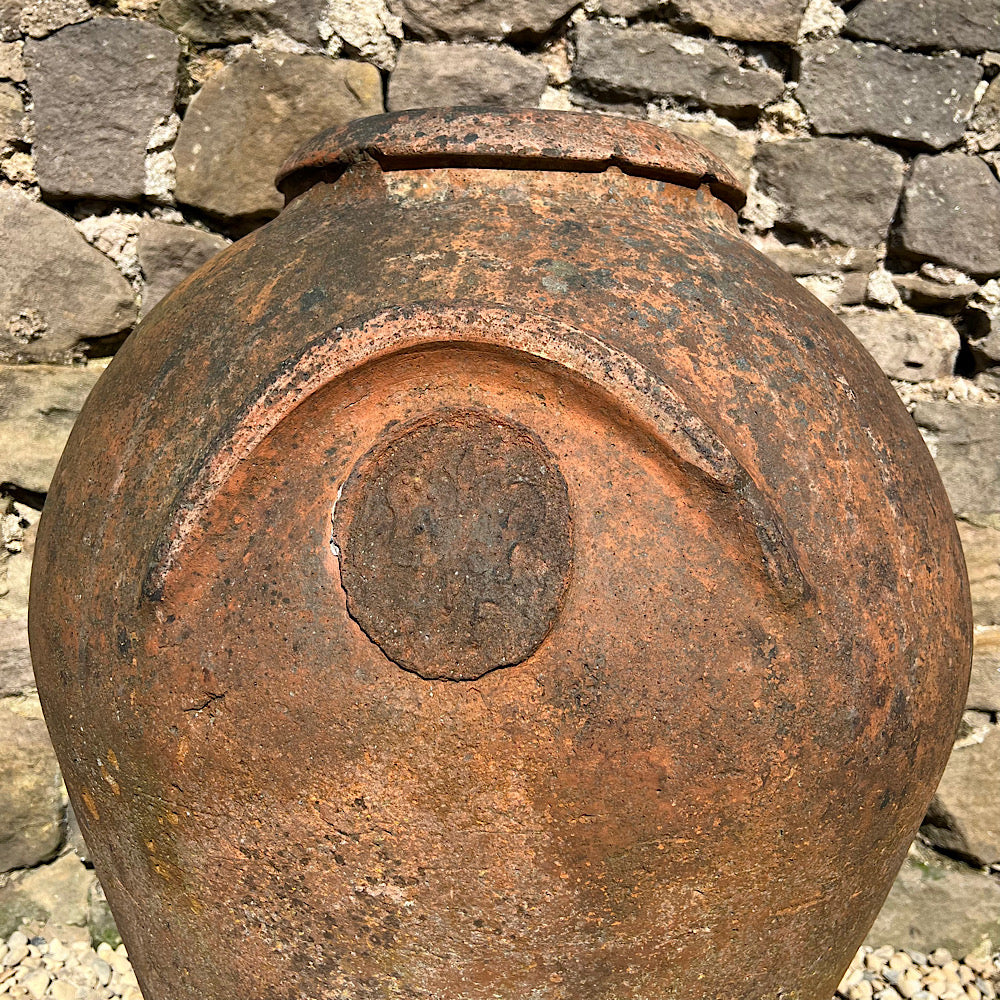 Florentine Terracotta of Impruneta Storage Jar with Paterae c. 17th Century