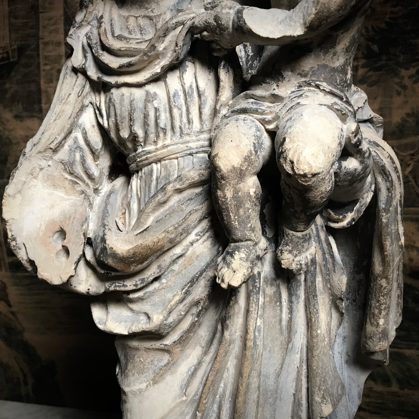 Limestone Virgin & Child Carving c.1640-1660