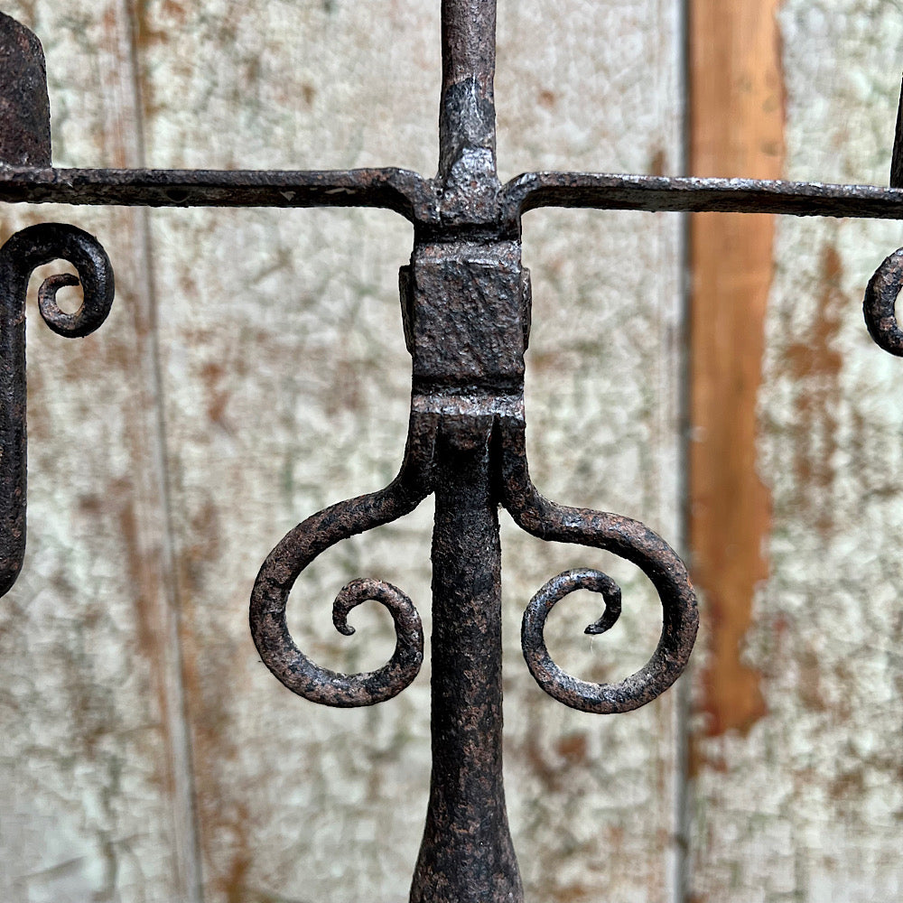 Ornate Wrought Iron Late 17th/Early 18th Century Candle Holder