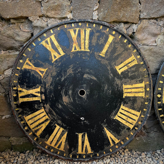 Pair Clock Faces from St Bartholomew’s Church in Arkendale, Nr Knaresborough, N. Yorks