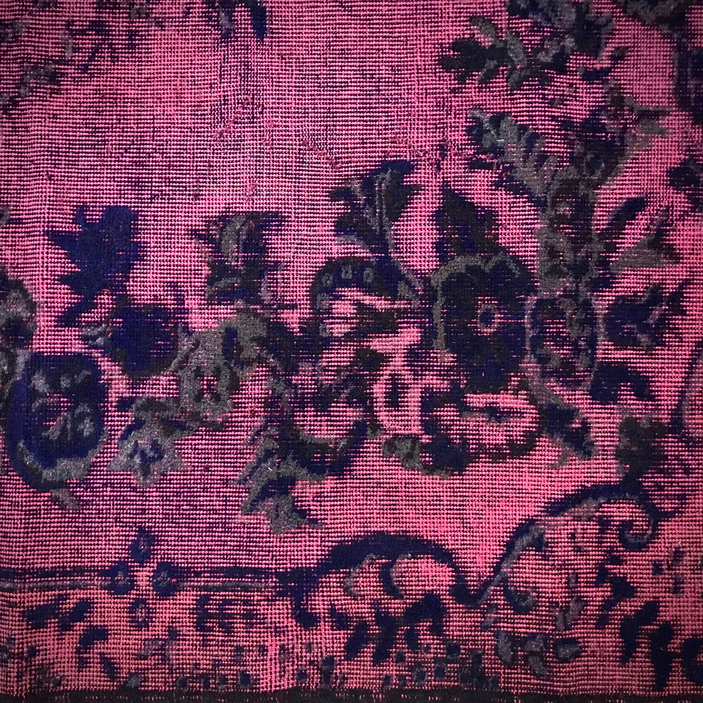Antique Artisan Re-Worked Turkish Carpet Fuchsia