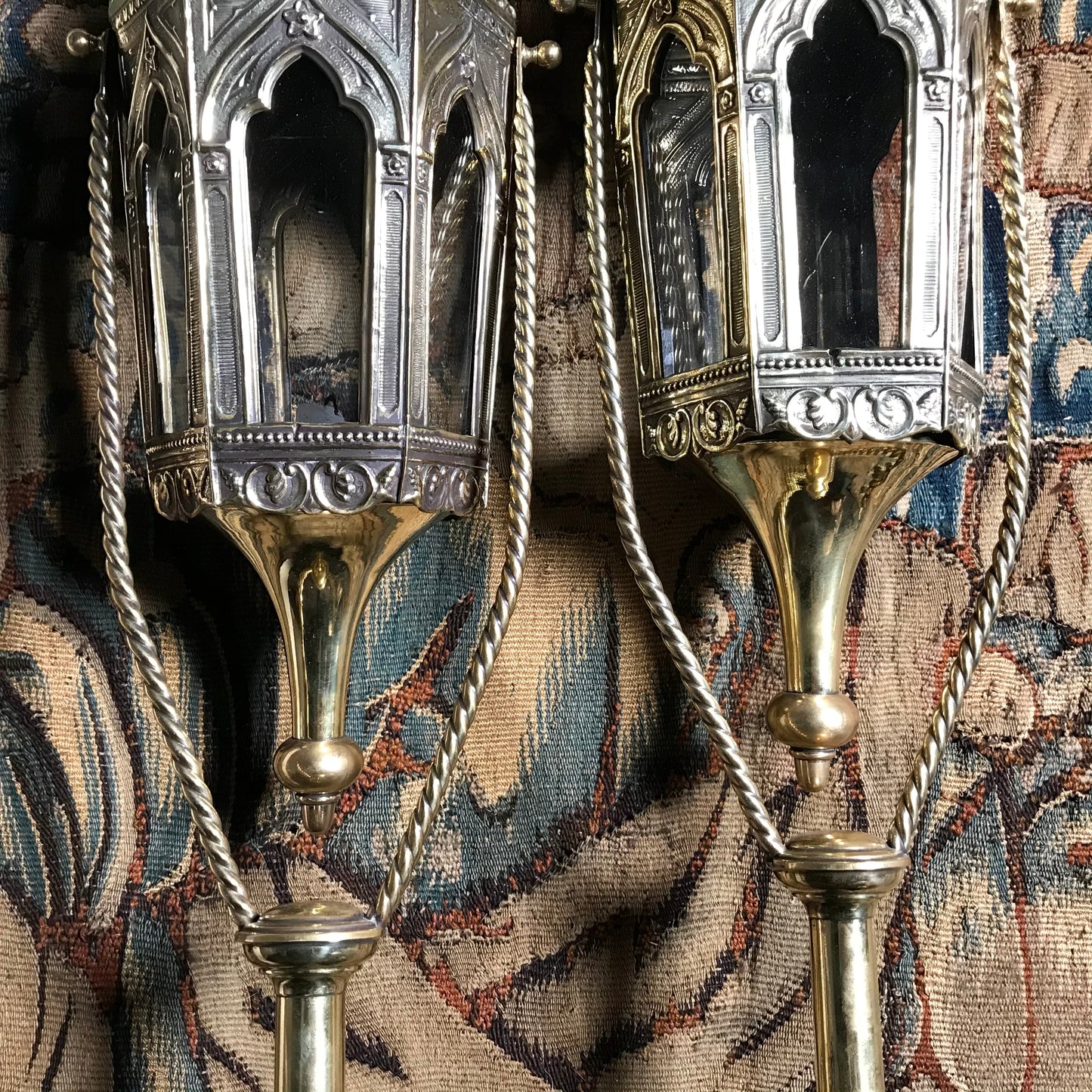 Neo-Gothic Processional Candle Lanterns c.1840-1860