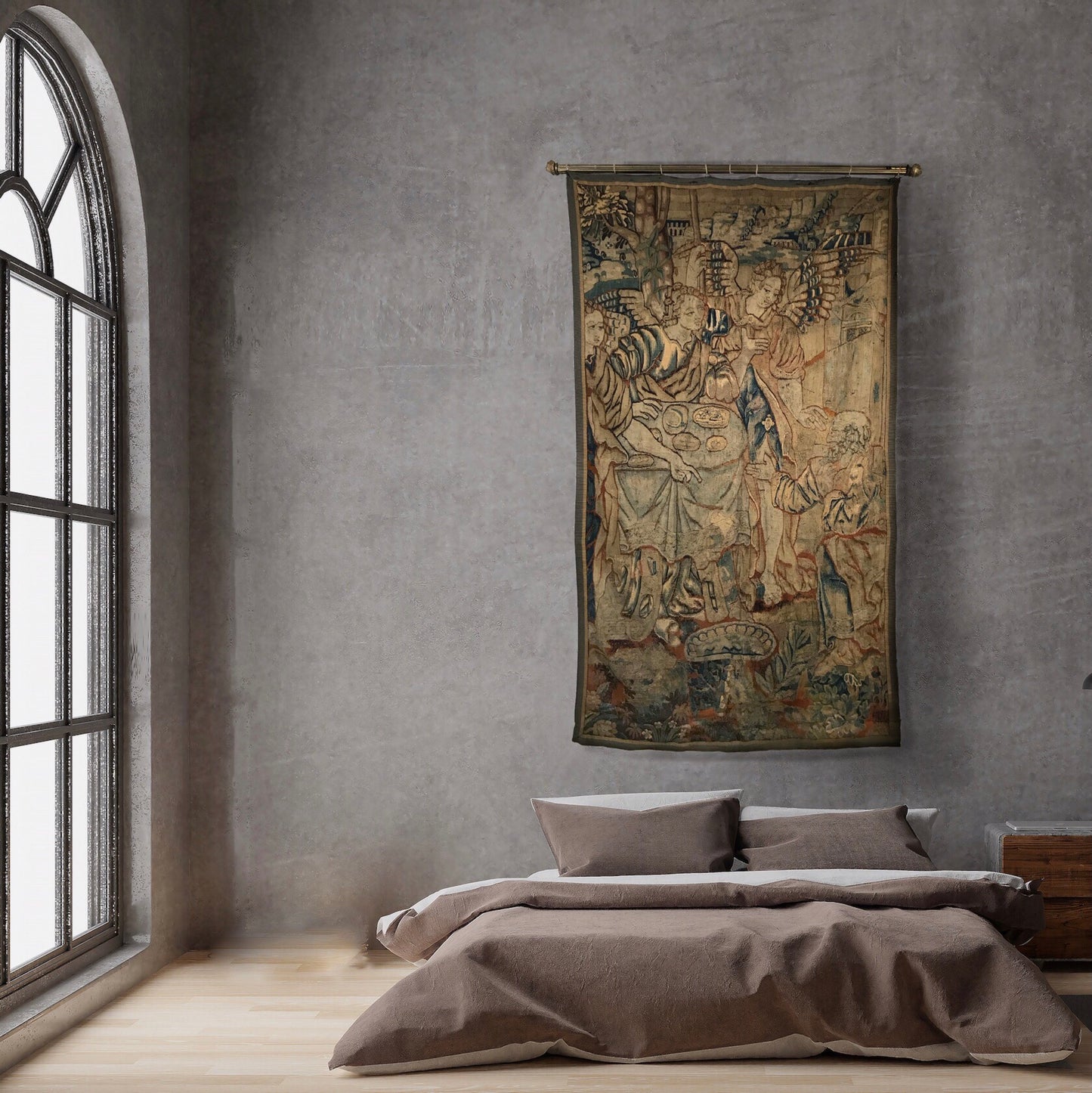 Allegorical Flemish Tapestry with Angels c.1650