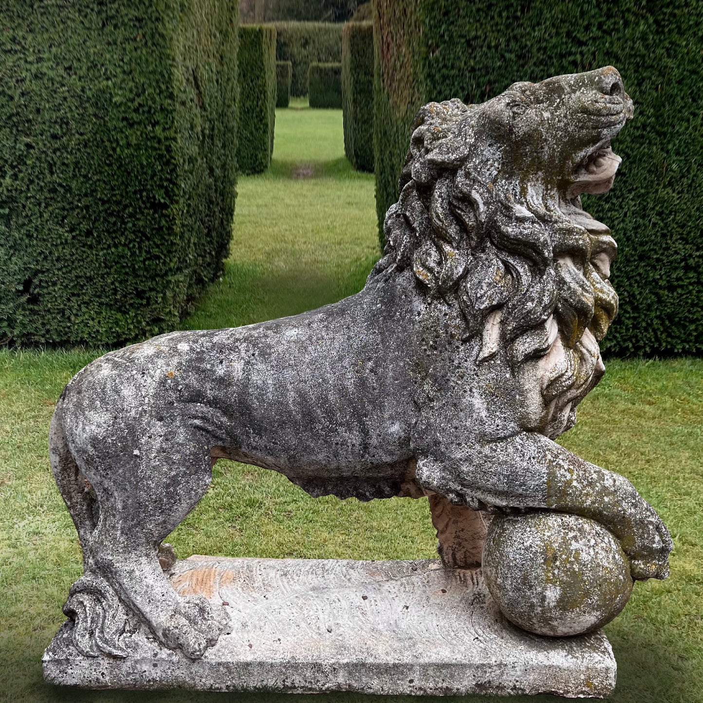 Gigantic Pair of Medici Lion Statues