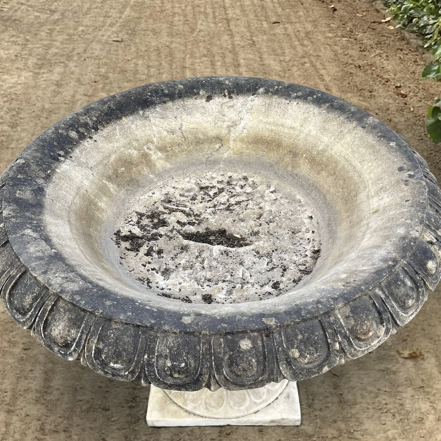 A Pair of Monolithic Carrara Marble Urns Mid 20th Century