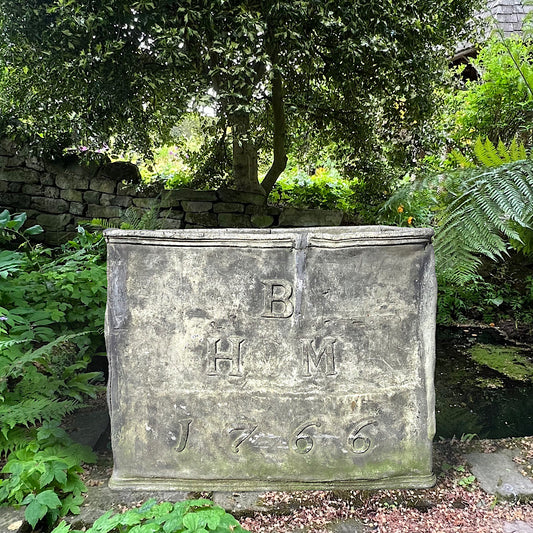 Rare English George III Lead Cistern dated 1766 from Bell Hall Estate, York