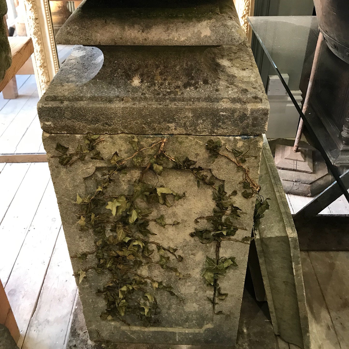 Horse Head Statue on Pedestal