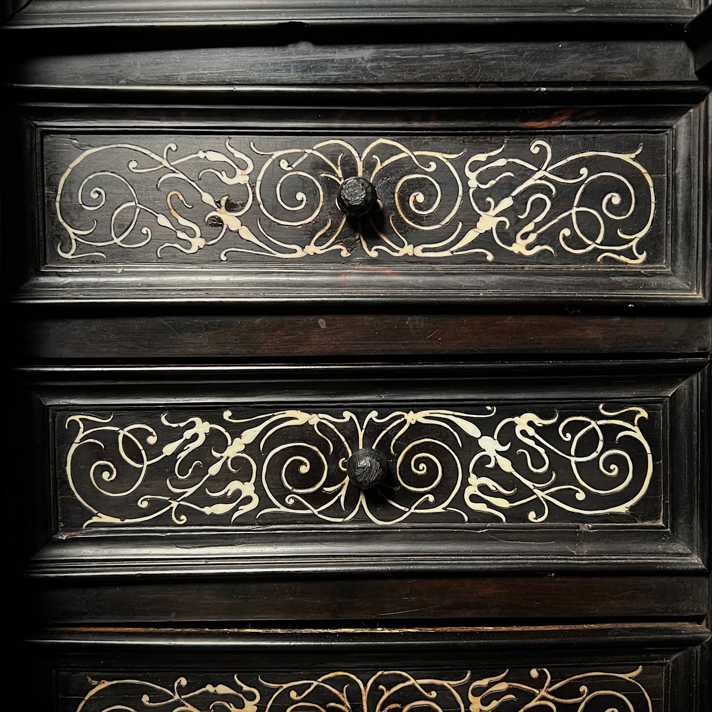 Italian Ebonised and Ivory Inlaid Cabinet on Stand c.1680