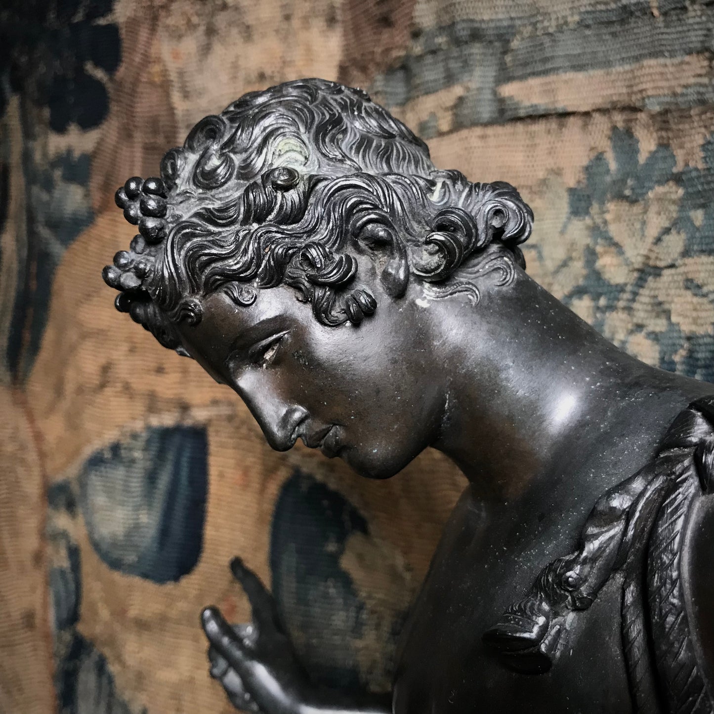 “Narcissus” Bronze by Sabatino de Angelis & Fils dated 1889