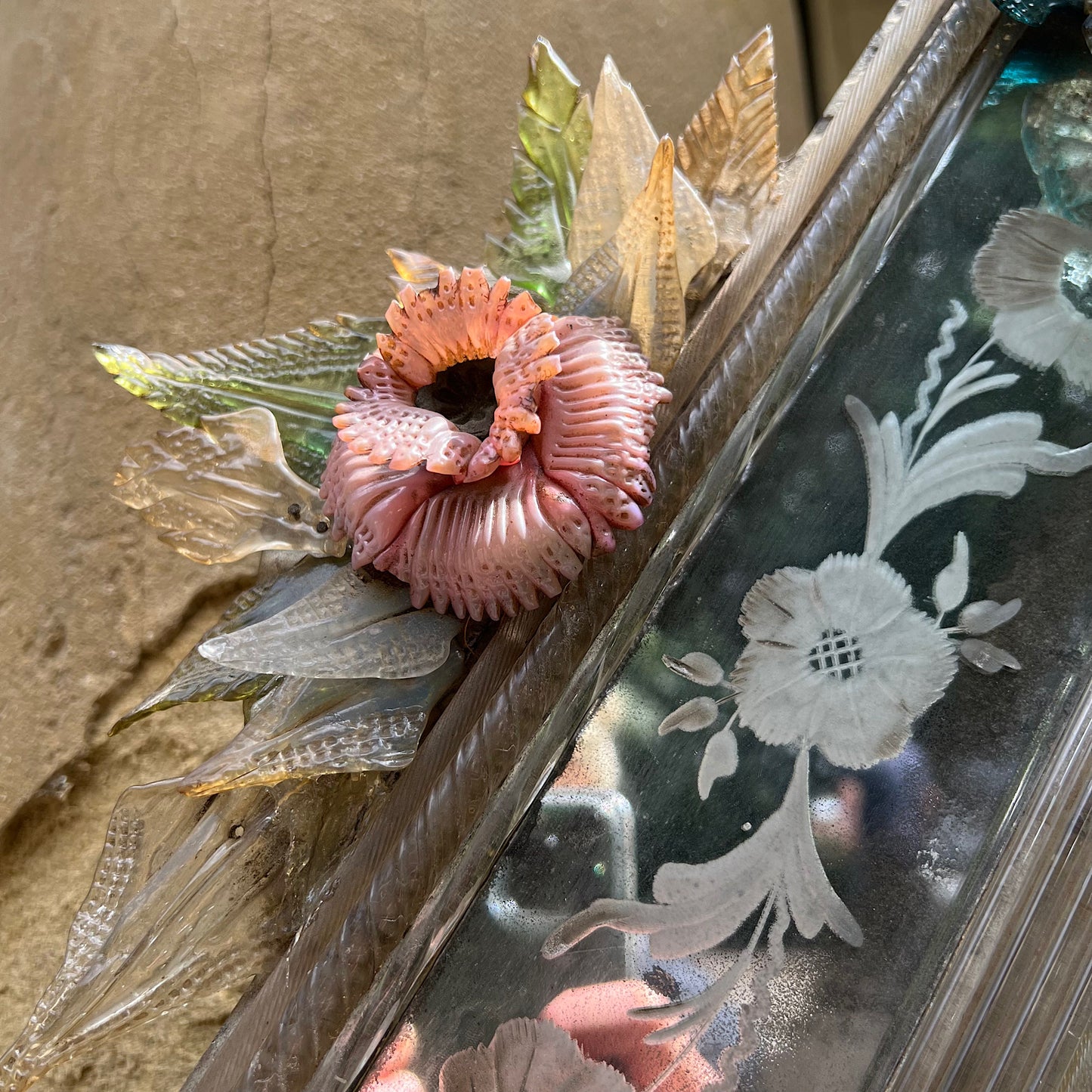 Italian Venetian Murano Mirror c.1920