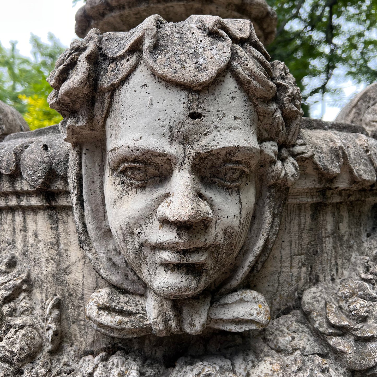 Giant Centrepiece Urn with Gothic Heads