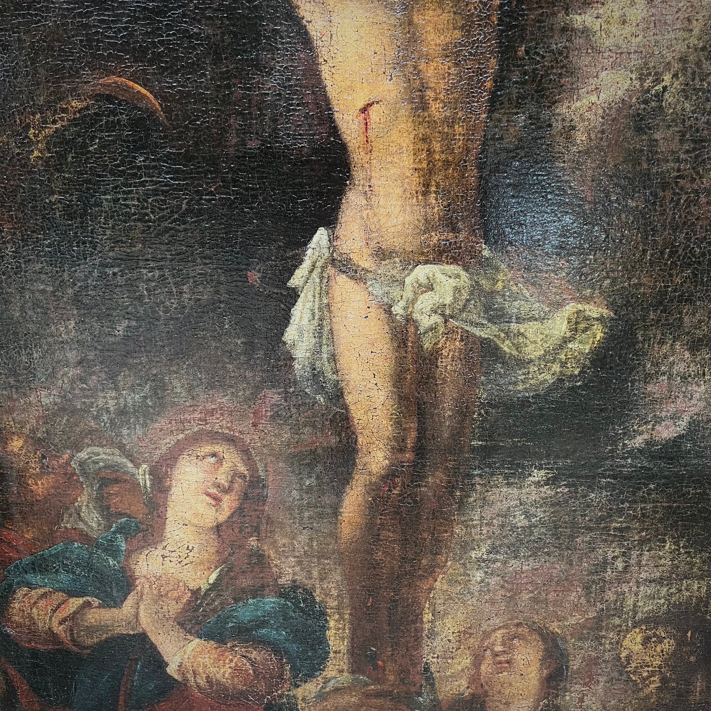‘The Crucifixion’ Old Master Oil on Canvas Late 17th/Early 18th Century