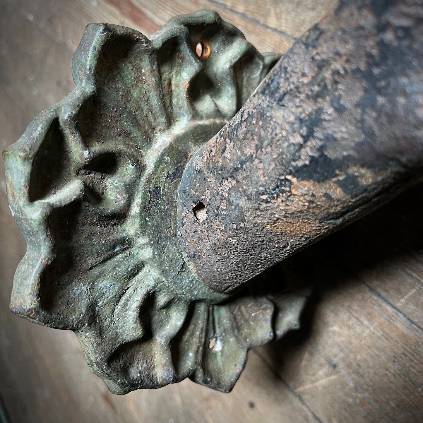 Italian Cast Iron St Peter’s Key Door Knob 19th Century