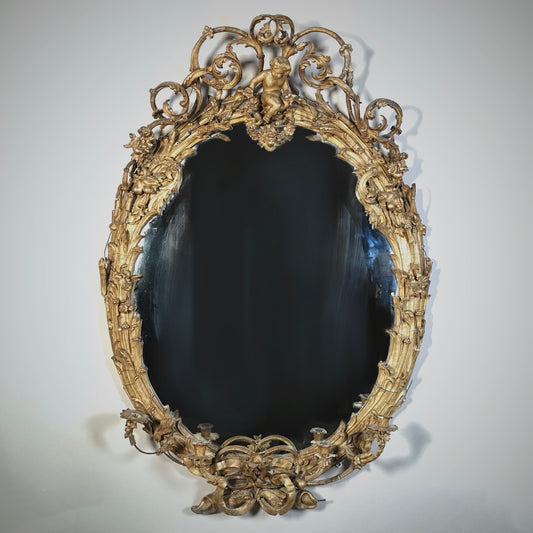 French Faux Bois Girondelle Mirror