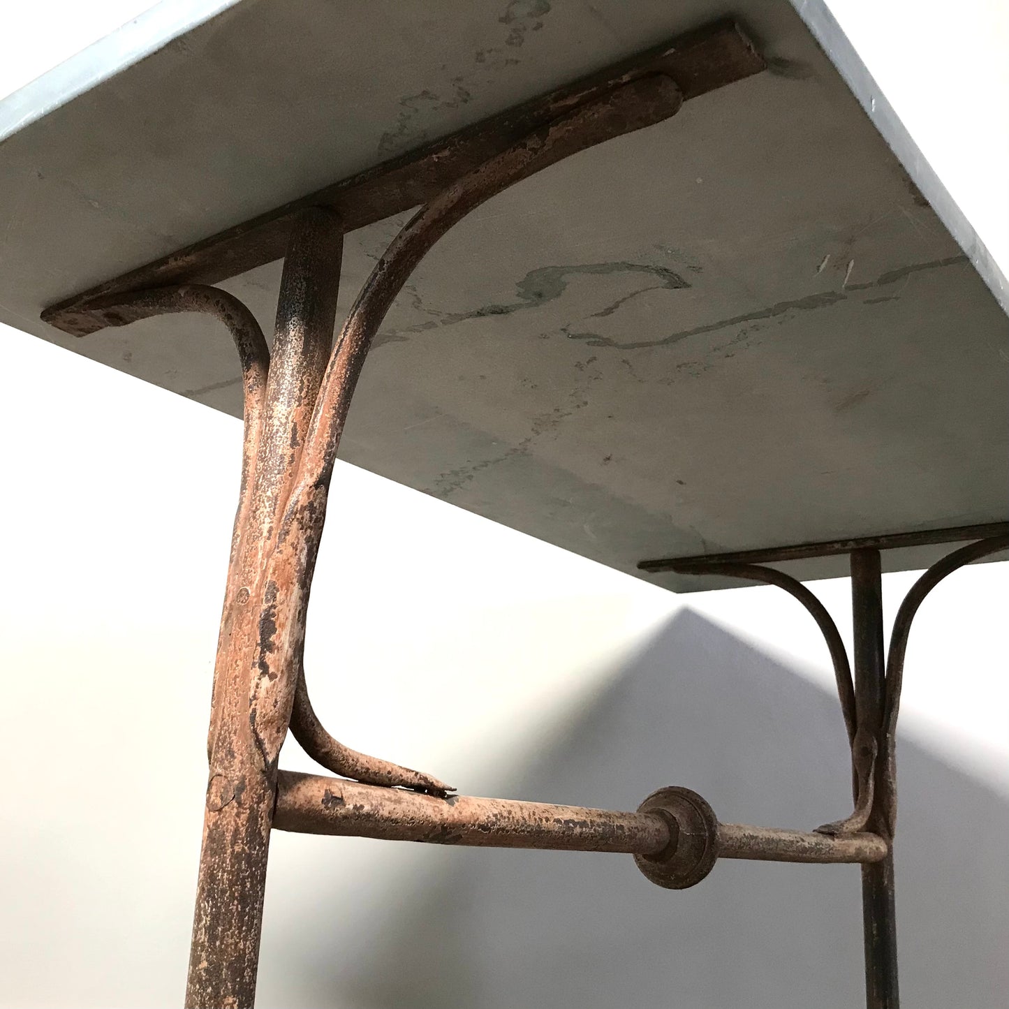 French Granite Top Metal Console Table c.1880