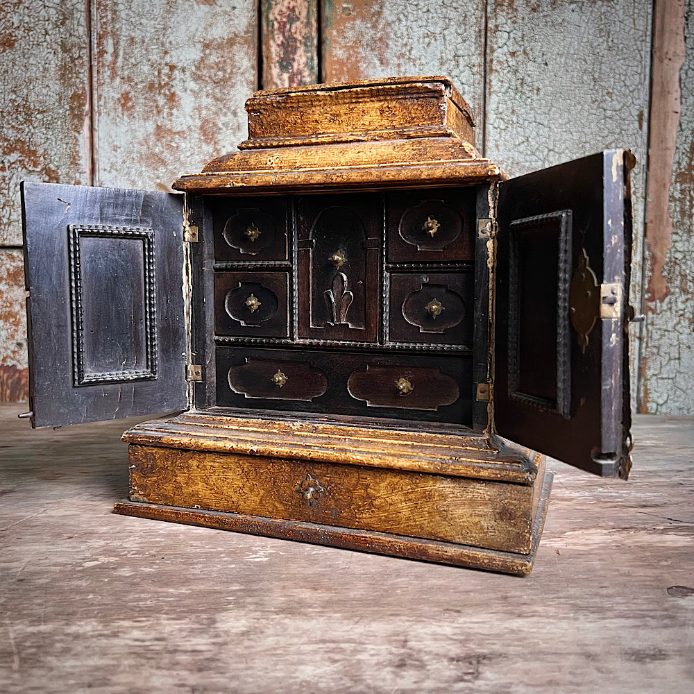Diminutive Flemish Collectors Table Cabinet c.1680