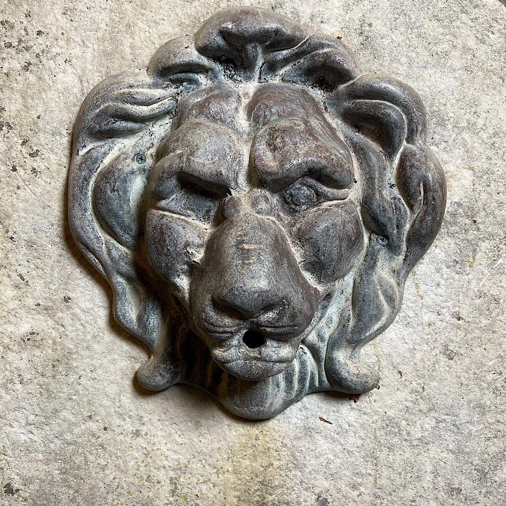 Large Stone Lion Wall Fountain c. 20th Century and Earlier
