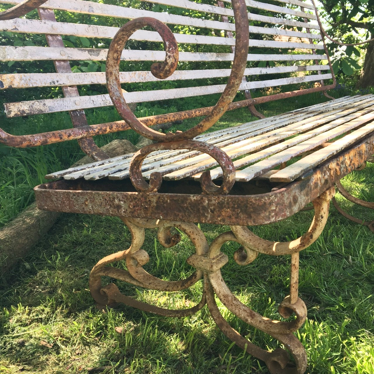 Wrought Iron Garden Bench c.1890