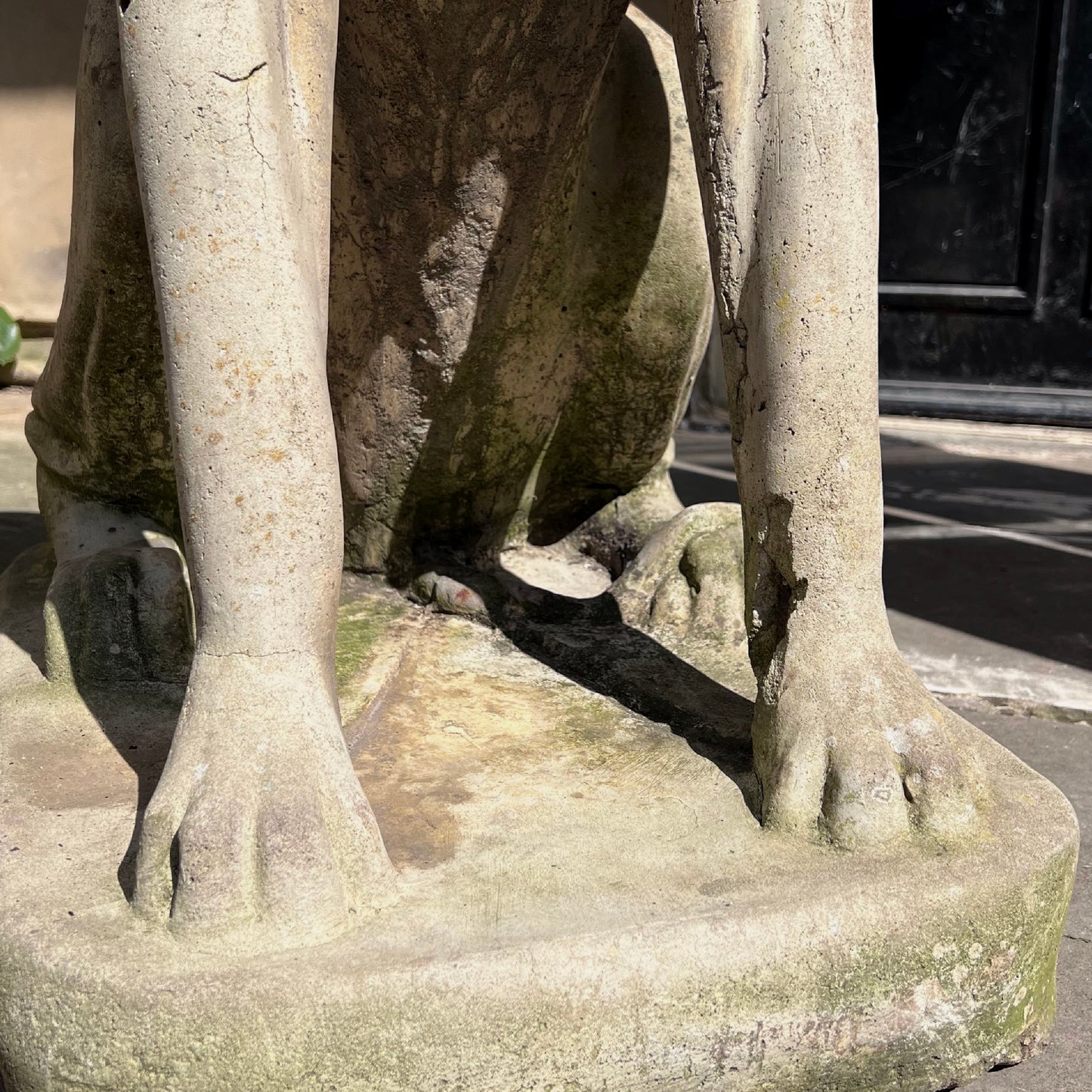 Great Dane Dog Statue with Hand-Forged Chain & Collar