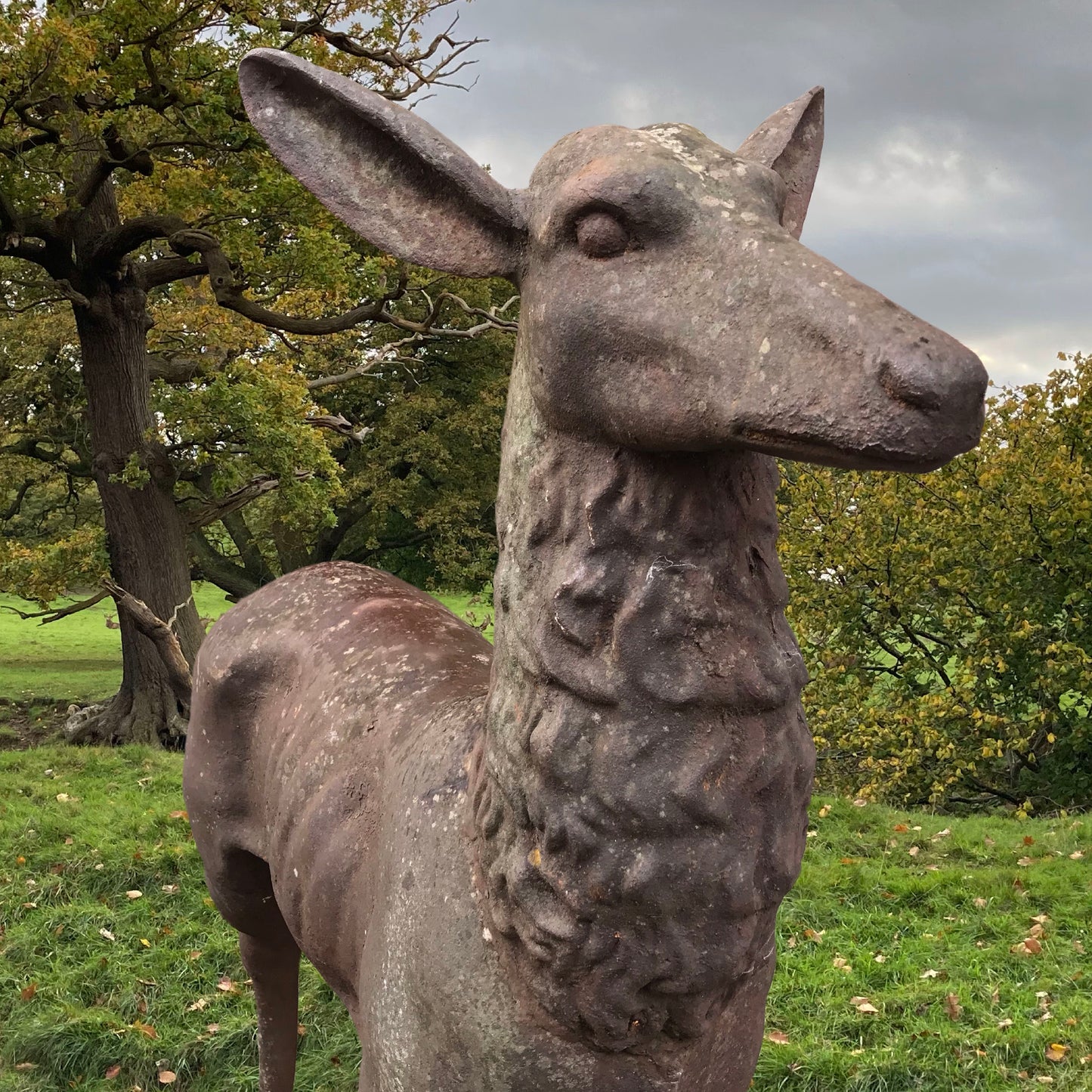 Cast Iron Red Doe Deer By The Robert Wood Foundry c.1860