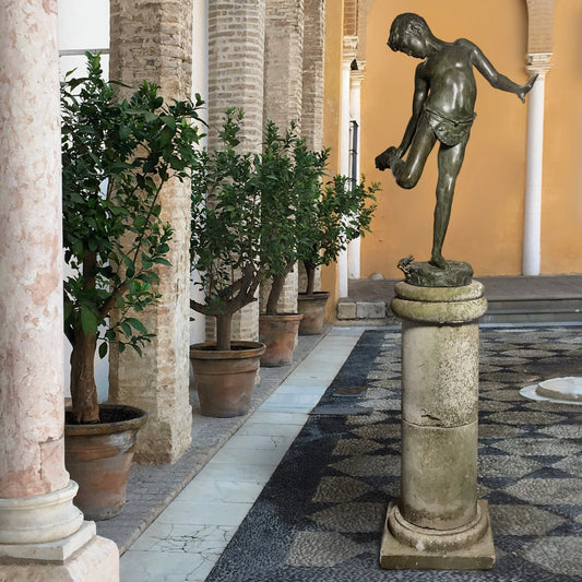 'Il Granchio' (The Crab) Bronze Fisher-Boy signed De Lotto on Plinth c.1920