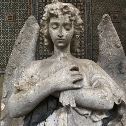 Gothic Revival Marble Angel c.1840