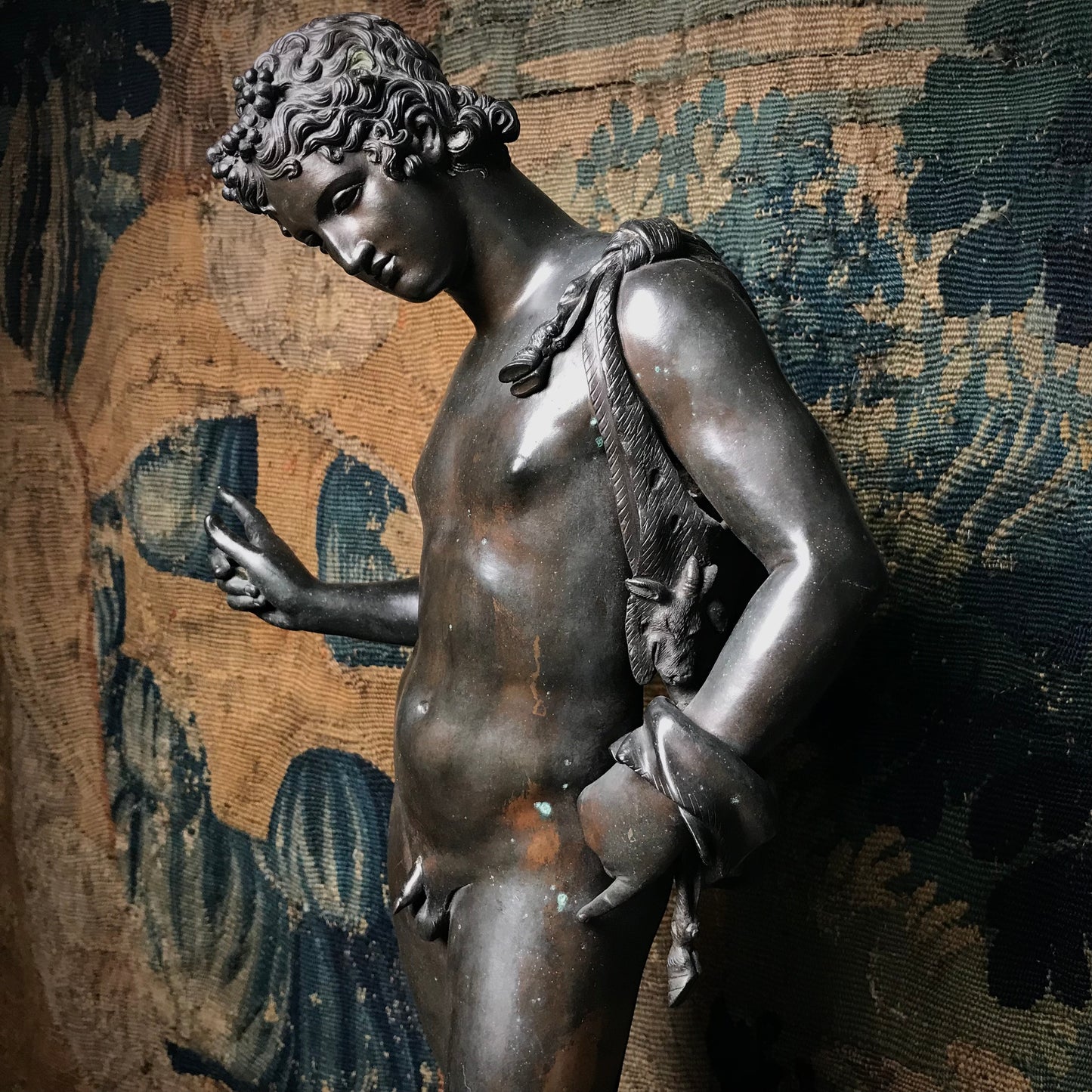 “Narcissus” Bronze by Sabatino de Angelis & Fils dated 1889