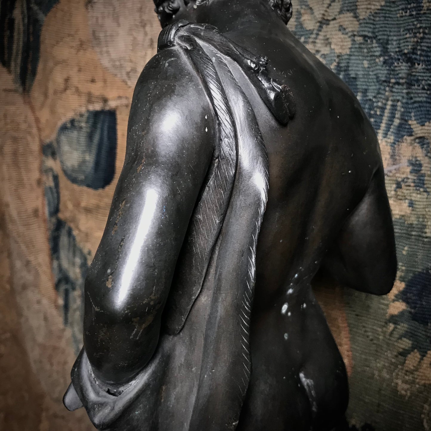 “Narcissus” Bronze by Sabatino de Angelis & Fils dated 1889