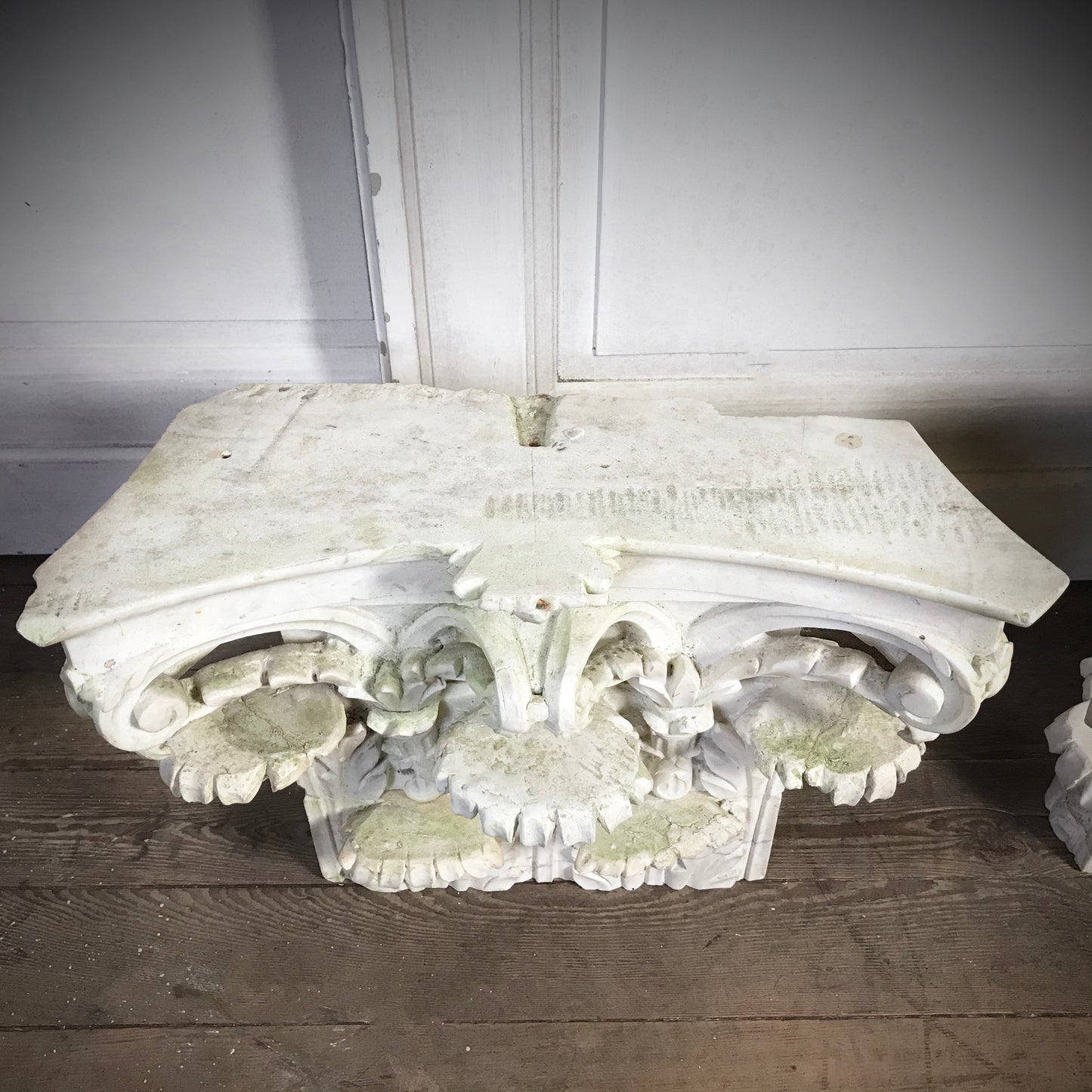 Pair of Italian Carrara Marble Capitals c.1780