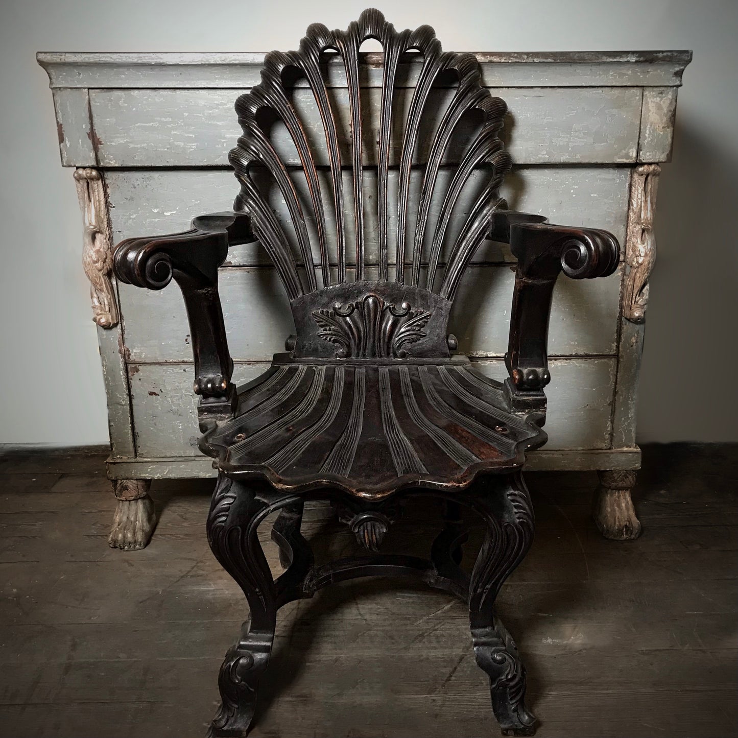 A George II English Grotto Chair in the Manner of William Kent