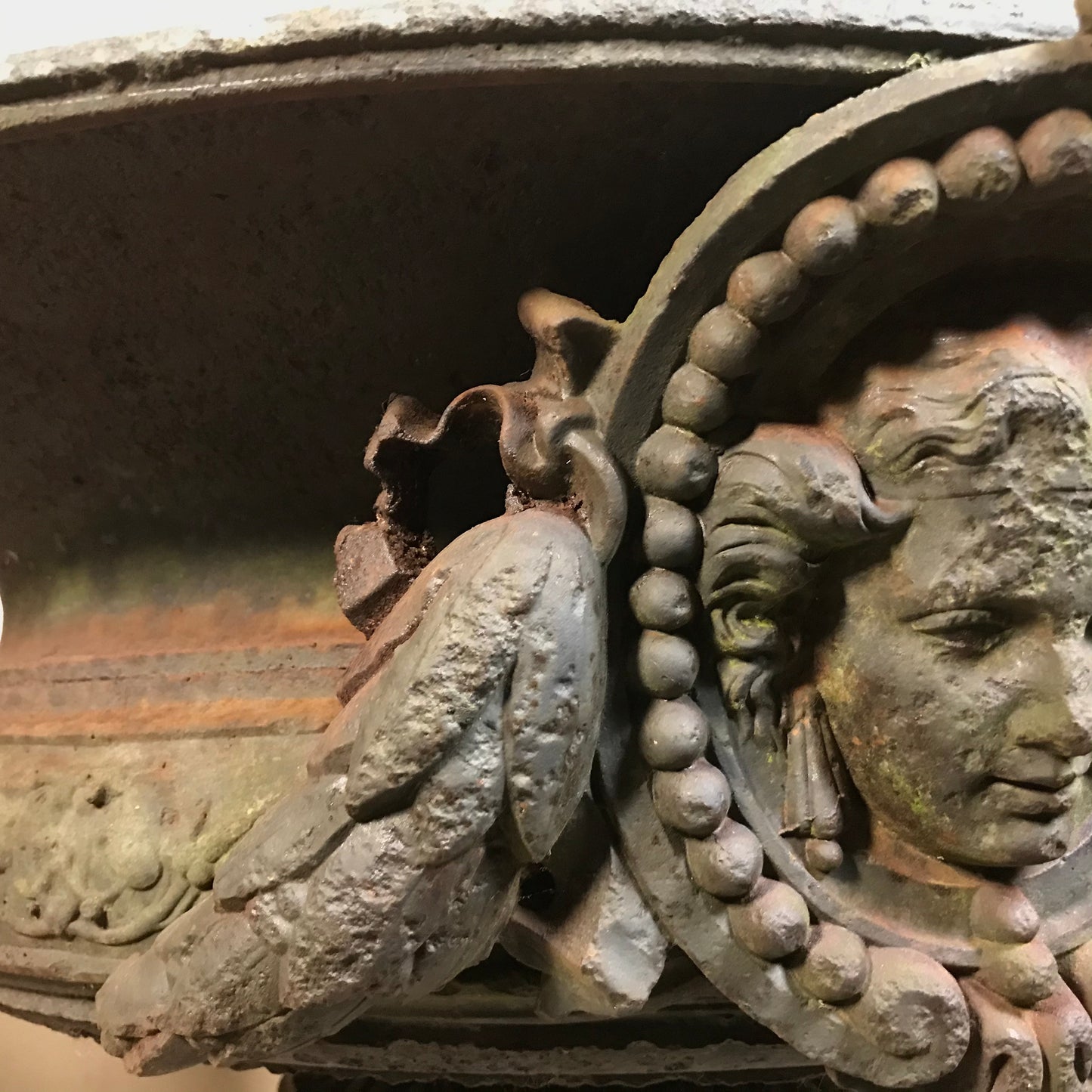 Pair of Grand Scale Cast Iron Urns