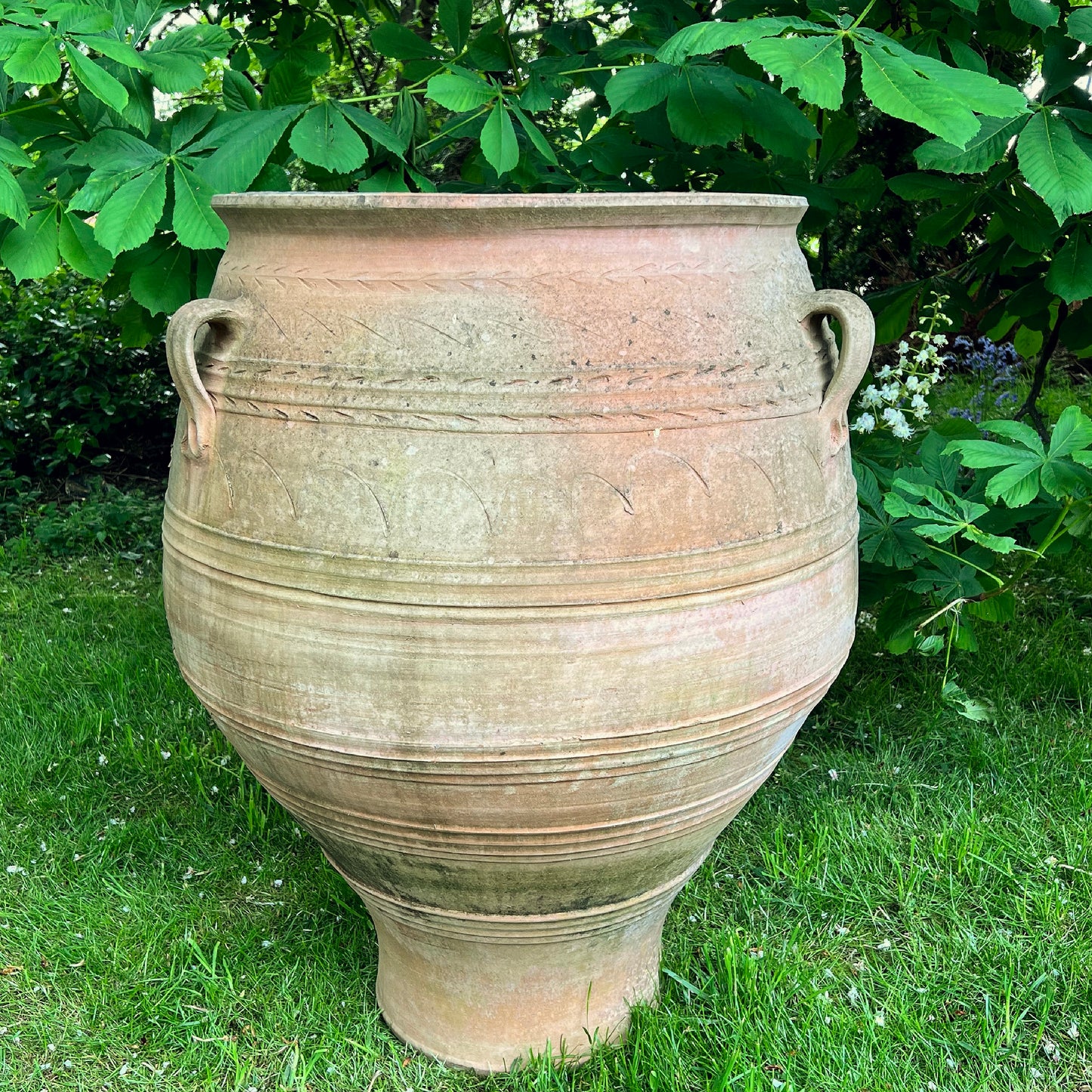 An XL Pair of Terracotta Cretan Greek Pithoi Jars