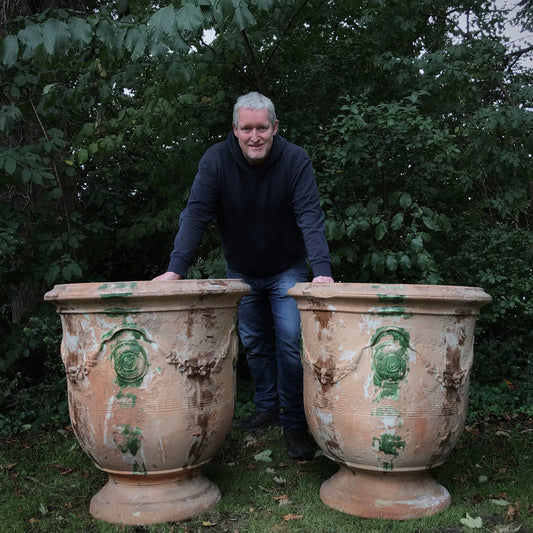 Large Pair of Anduze Urns