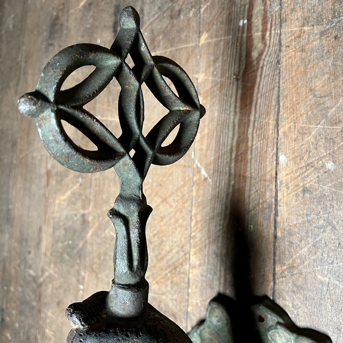 Italian Cast Iron St Peter’s Key Door Knob 19th Century