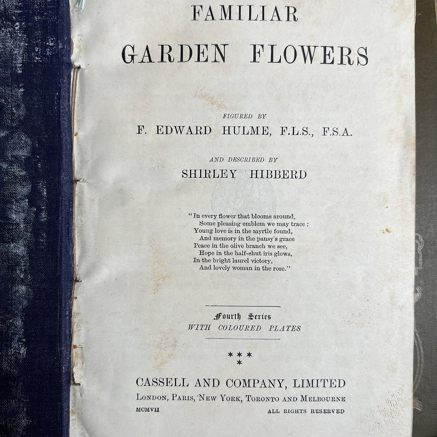 Rare Set of “Familiar Garden Flowers” Books 1907