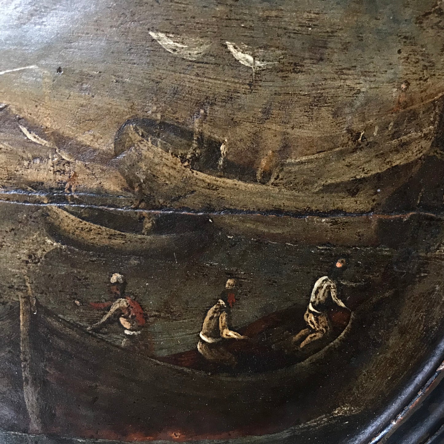 A Pair of Italian School Ebonised Tondos c.1740