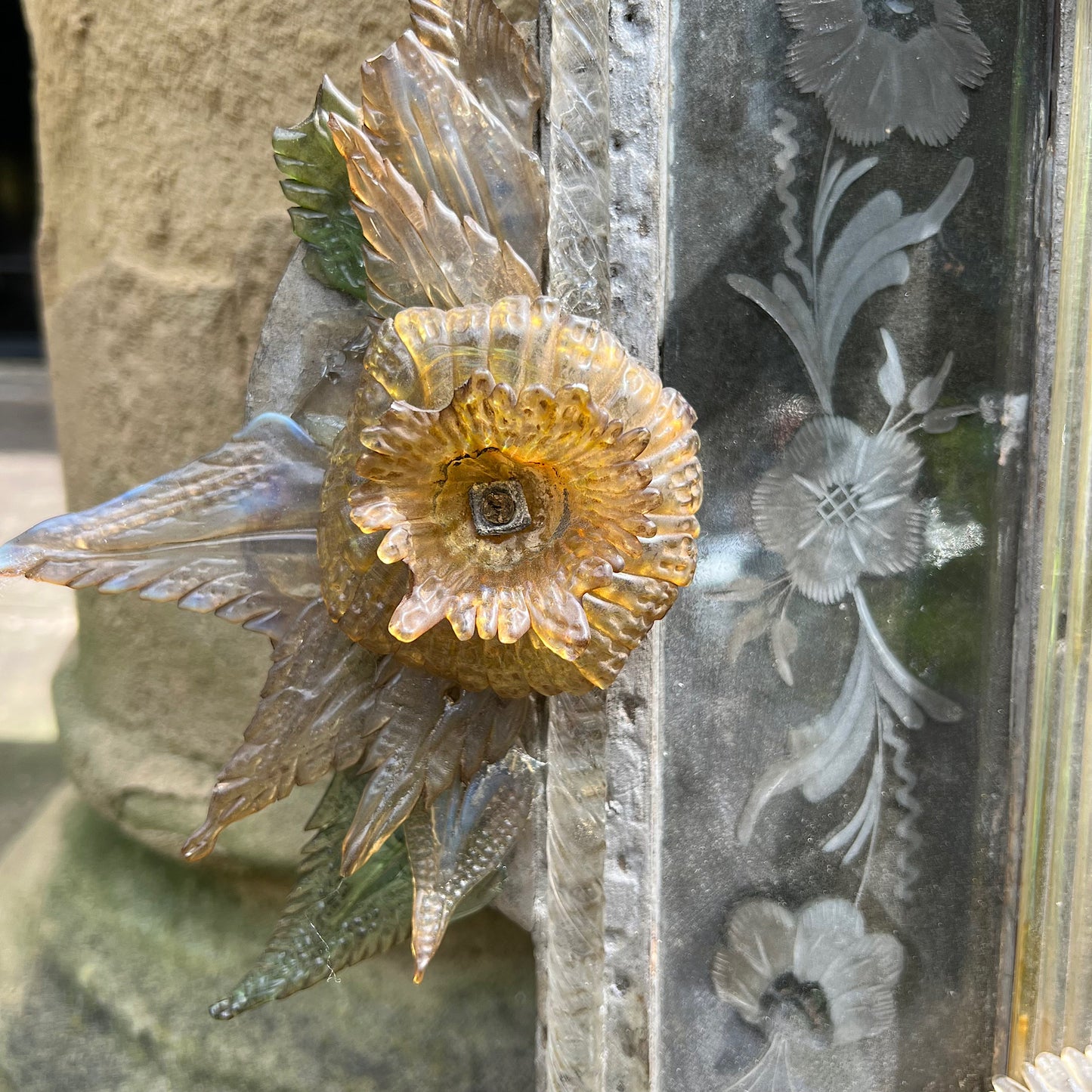 Italian Venetian Murano Mirror c.1920