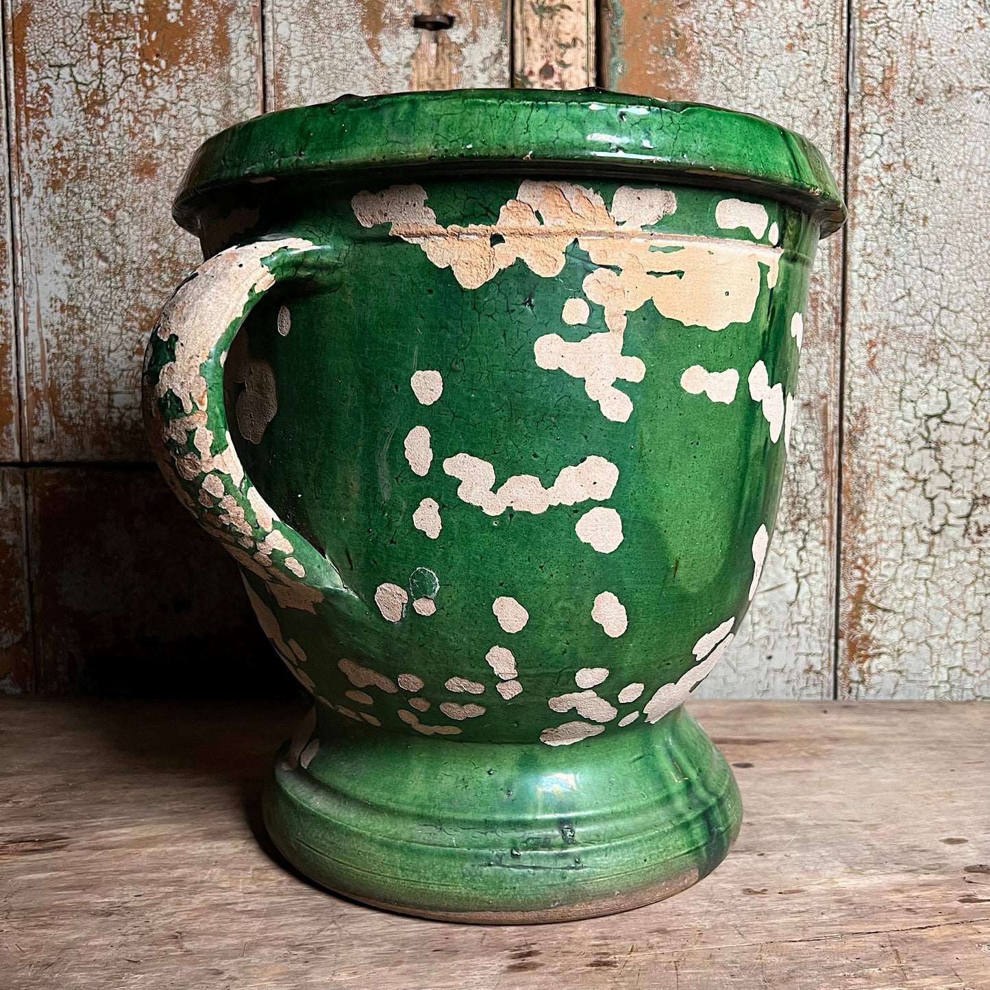 French Glazed Terracotta Castelnaudary Urn/Jardiniere c.1890